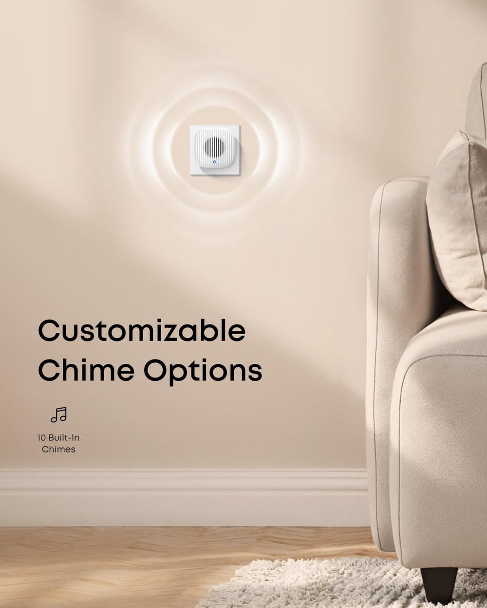 eufy Security Chime 2 speaker grille close-up demonstrating clear sound delivery