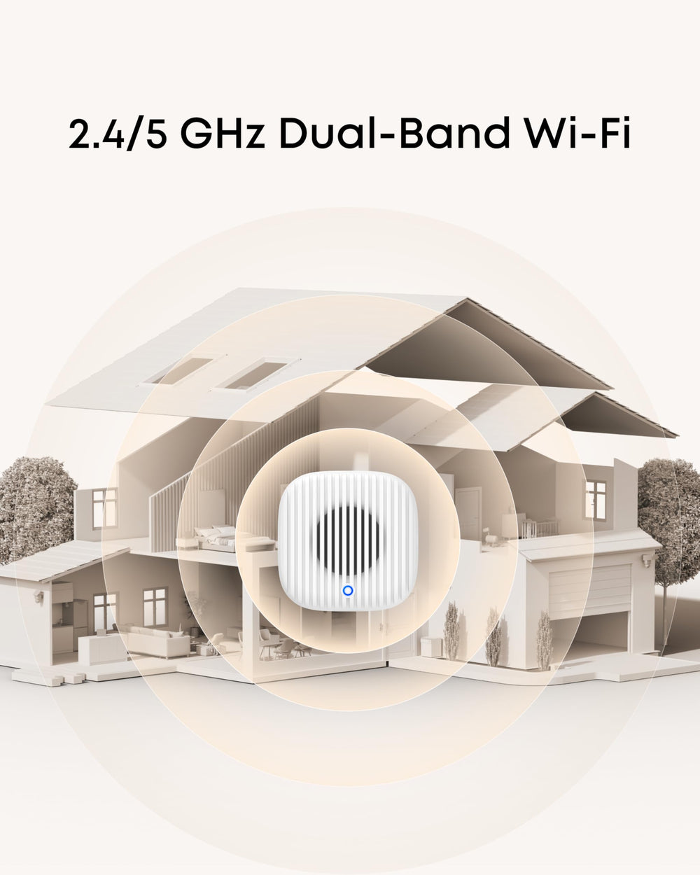 eufy Security Chime 2 plugged into wall outlet in living room for better home coverage