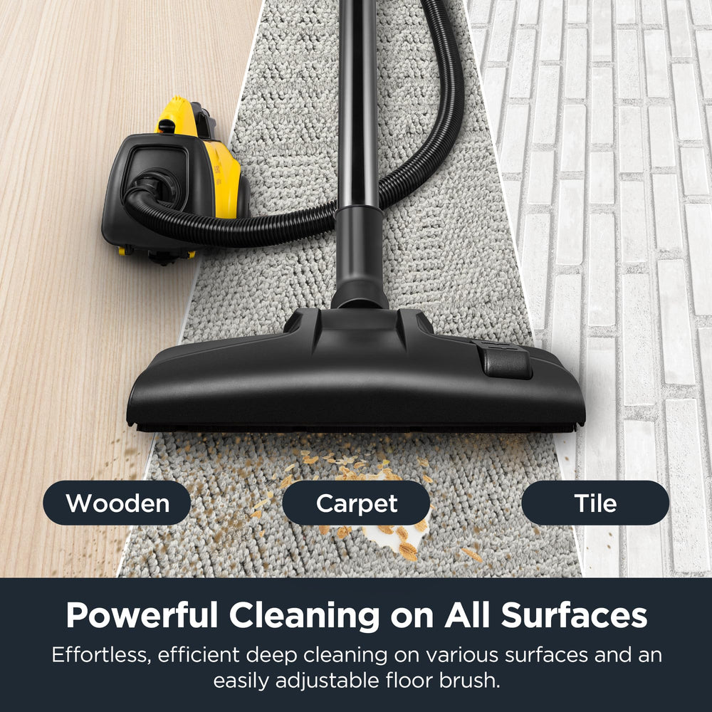 Eureka 3670M cleaning a car seat demonstrating reach and upholstery performance