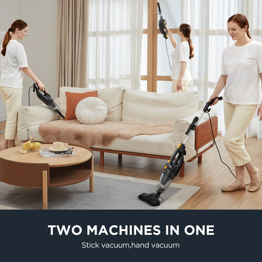 Eureka Blaze in handheld mode cleaning upholstery for convenience
