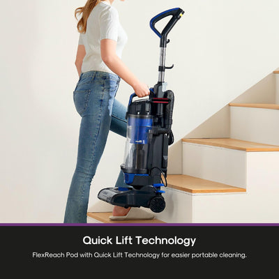 Eureka PowerSpeed in use on carpet extracting embedded dirt for deeper clean