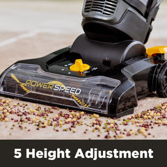 Eureka PowerSpeed open 2.6L dust cup for easy emptying benefit