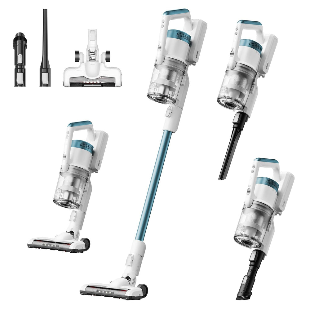 Eureka RapidClean Pro front view showing sleek stick vacuum and docking benefit
