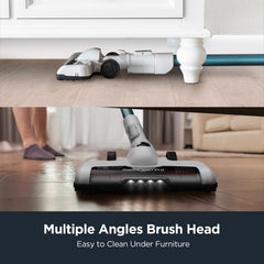 Eureka RapidClean Pro in handheld mode cleaning sofa for quick spot cleaning