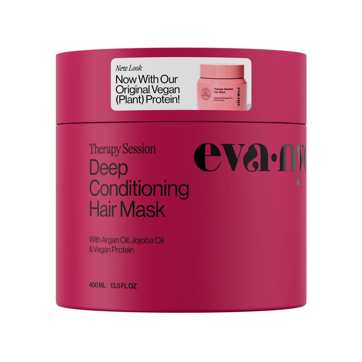 Eva NYC mascarilla frontal del envase mostrando tamaño y diseño