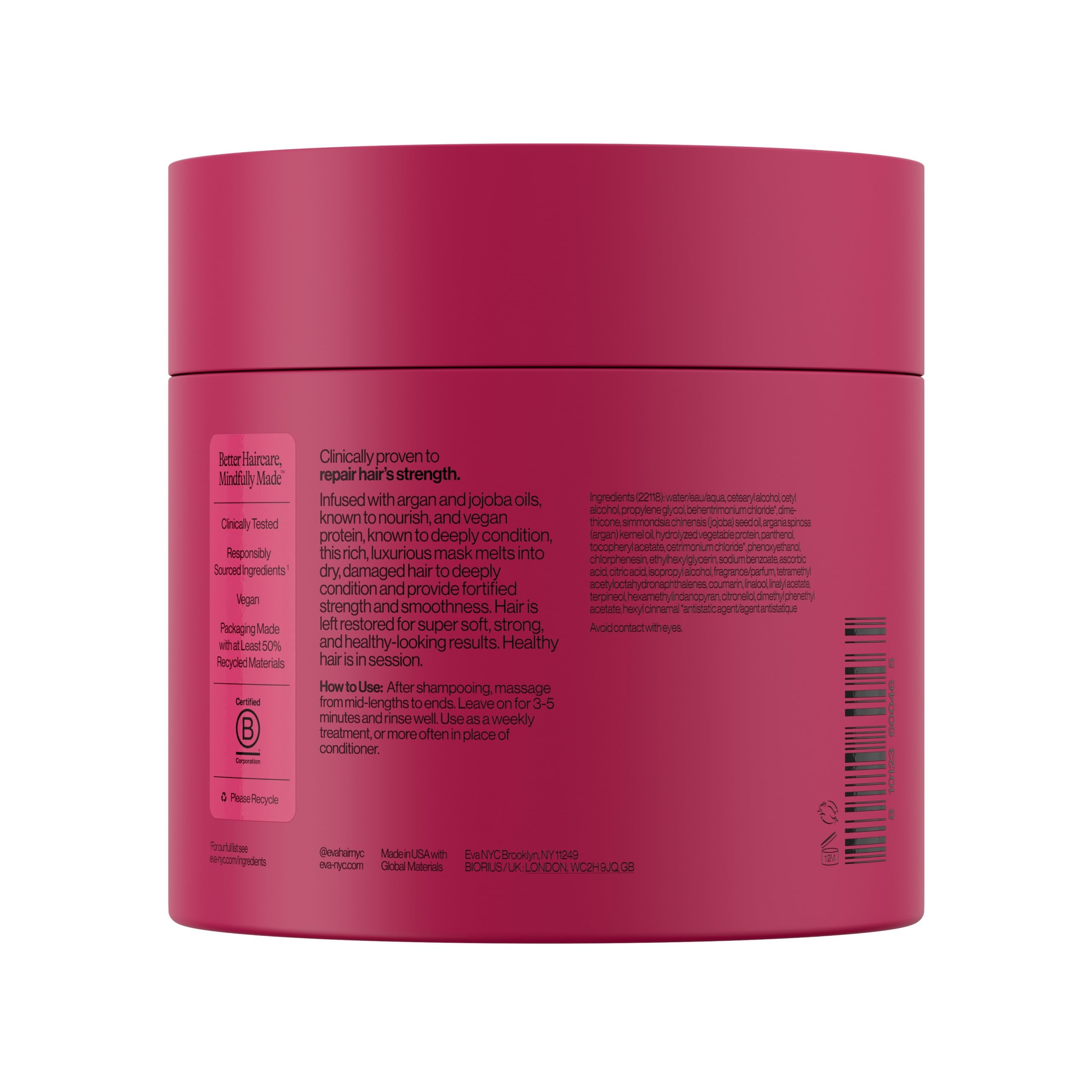 Eva NYC texturas cremosa de la mascarilla que indica hidratación intensa