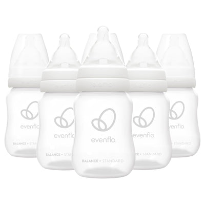 Evenflo sloped nipple close-up showing latch‑friendly shape benefit