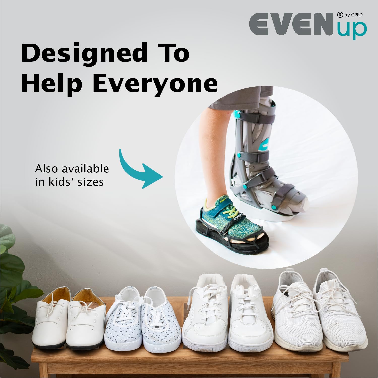 Person walking outdoors using EVENup showing steadier gait