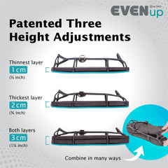 EVENup installed on athletic shoe illustrating true-to-scale fit