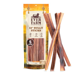EVER FARM empaque frontal del pack de 5 bully sticks, muestra valor y presentación