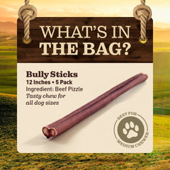 EVER FARM primer plano de la textura del bully stick, evidencia durabilidad y seguridad