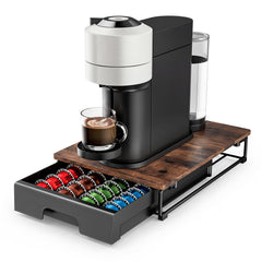 EVERIE cajón frontal con máquina Nespresso como base y mejor organización