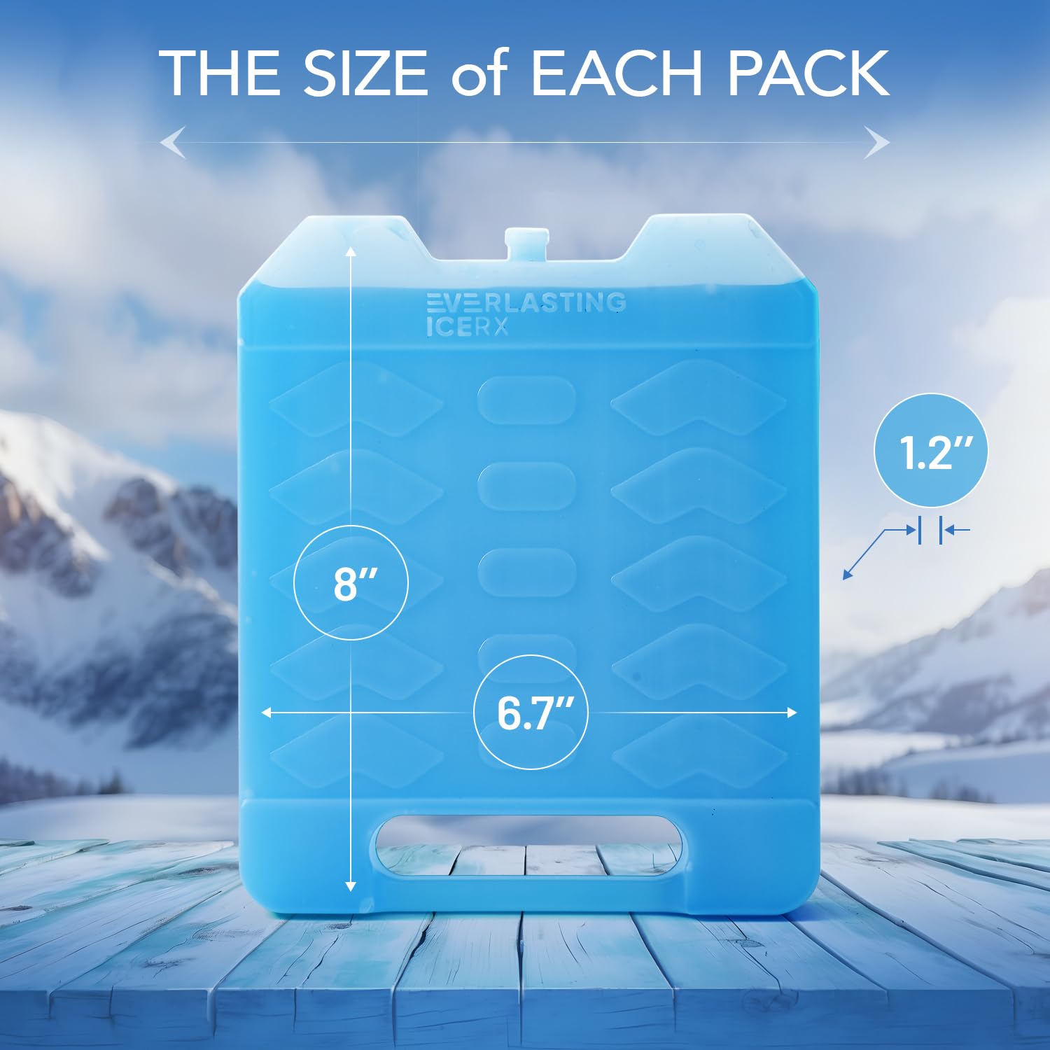 Everlasting Ice RX etiqueta que indica materiales sin BPA para seguridad
