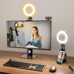 Evershop vista frontal del aro de luz y empaque mostrando calidad y facilidad