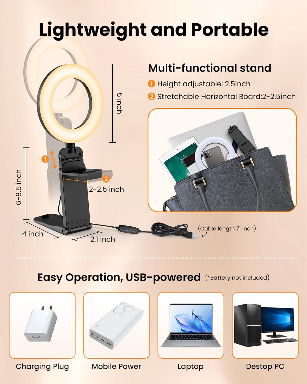 Evershop base sujetando un teléfono para grabaciones y llamadas sencillas