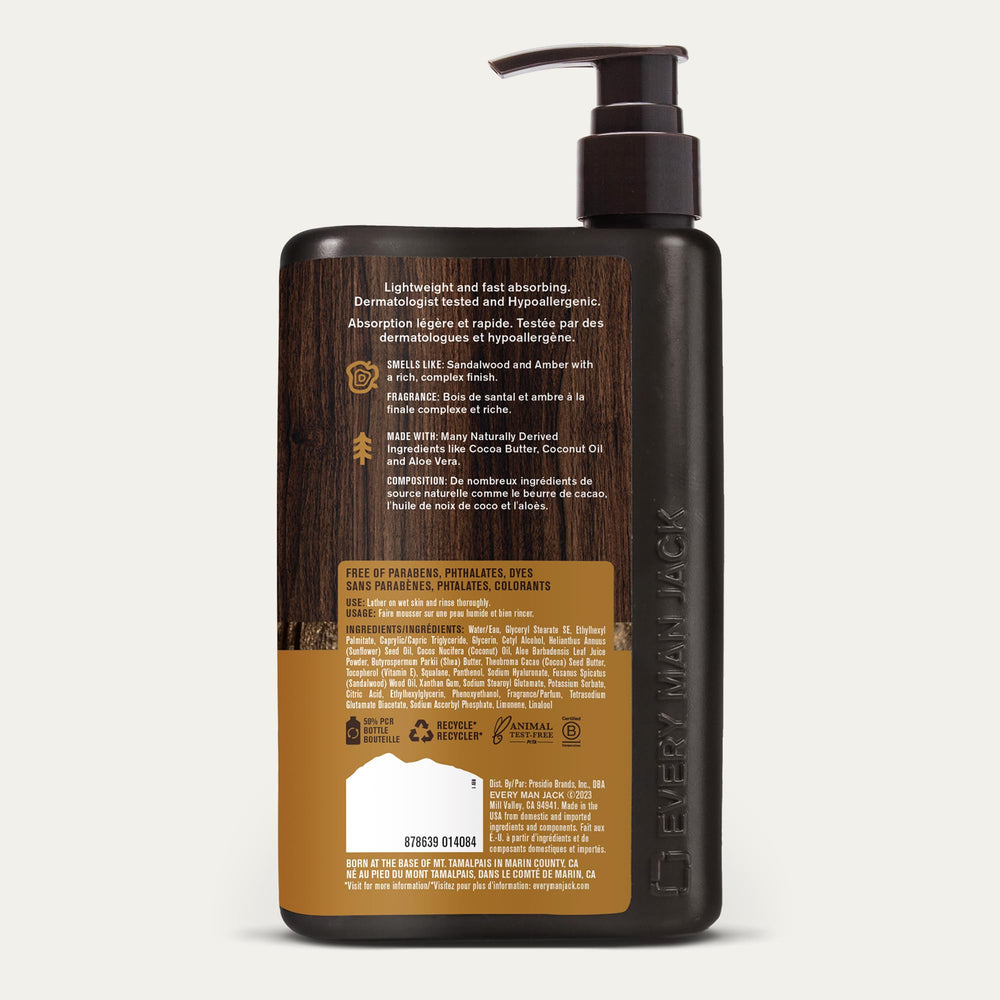 Every Man Jack ambientación exterior que sugiere aroma amaderado