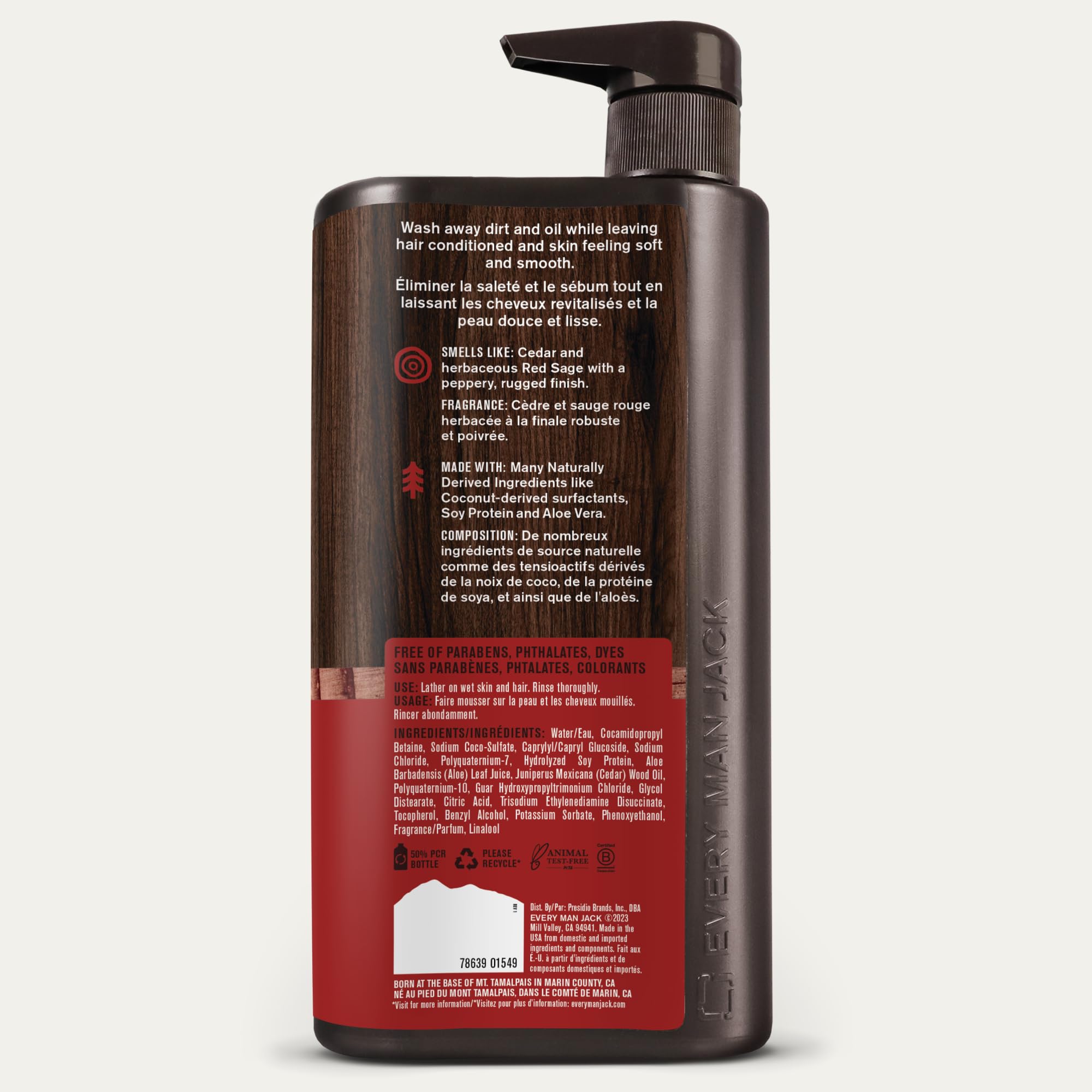 Every Man Jack application on beard demonstrating mild conditioning and manageable facial hair