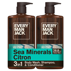 Every Man Jack front packaging showing fresh sea minerals scent benefit