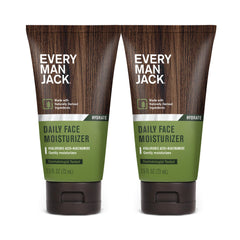 Every Man Jack envase frontal mostrando etiqueta clara y limpio beneficio hidratante