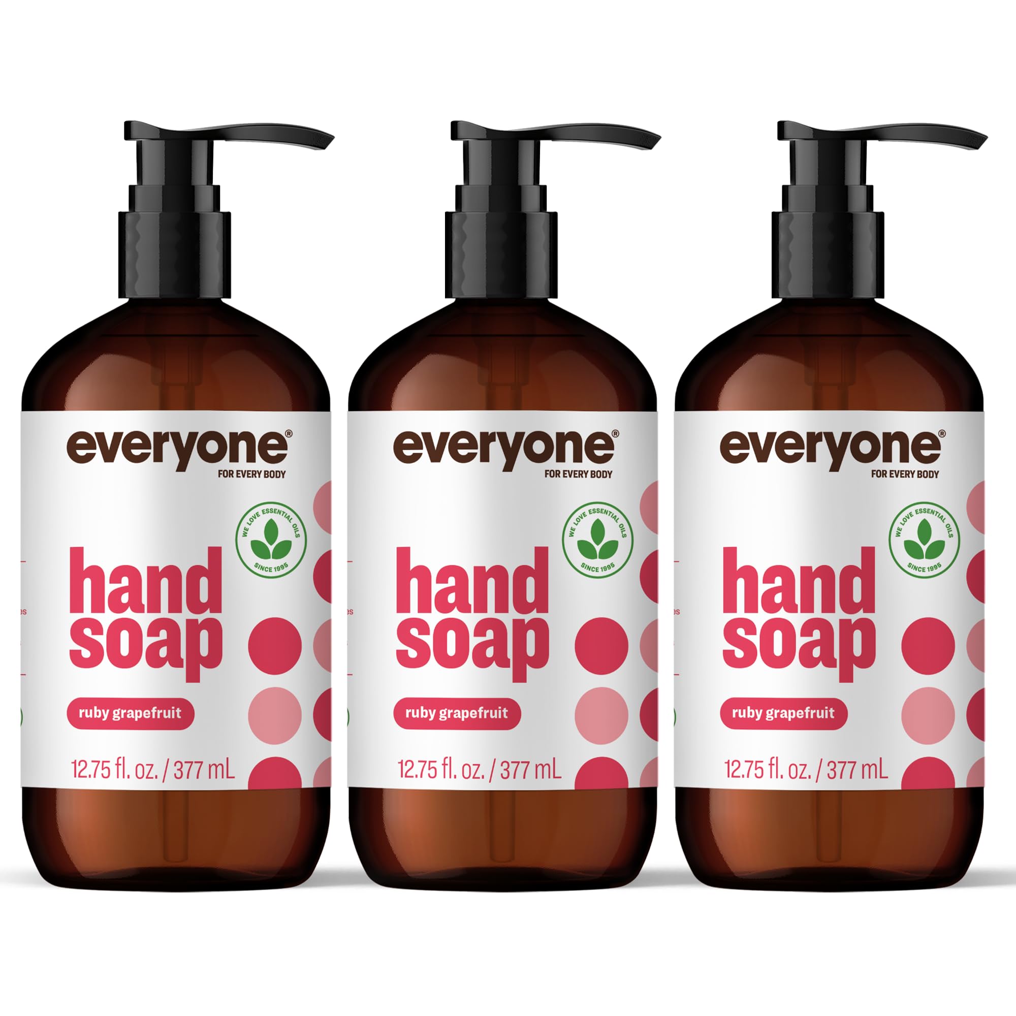 Everyone frasco Ruby Grapefruit frente mostrando etiqueta y forma funcional
