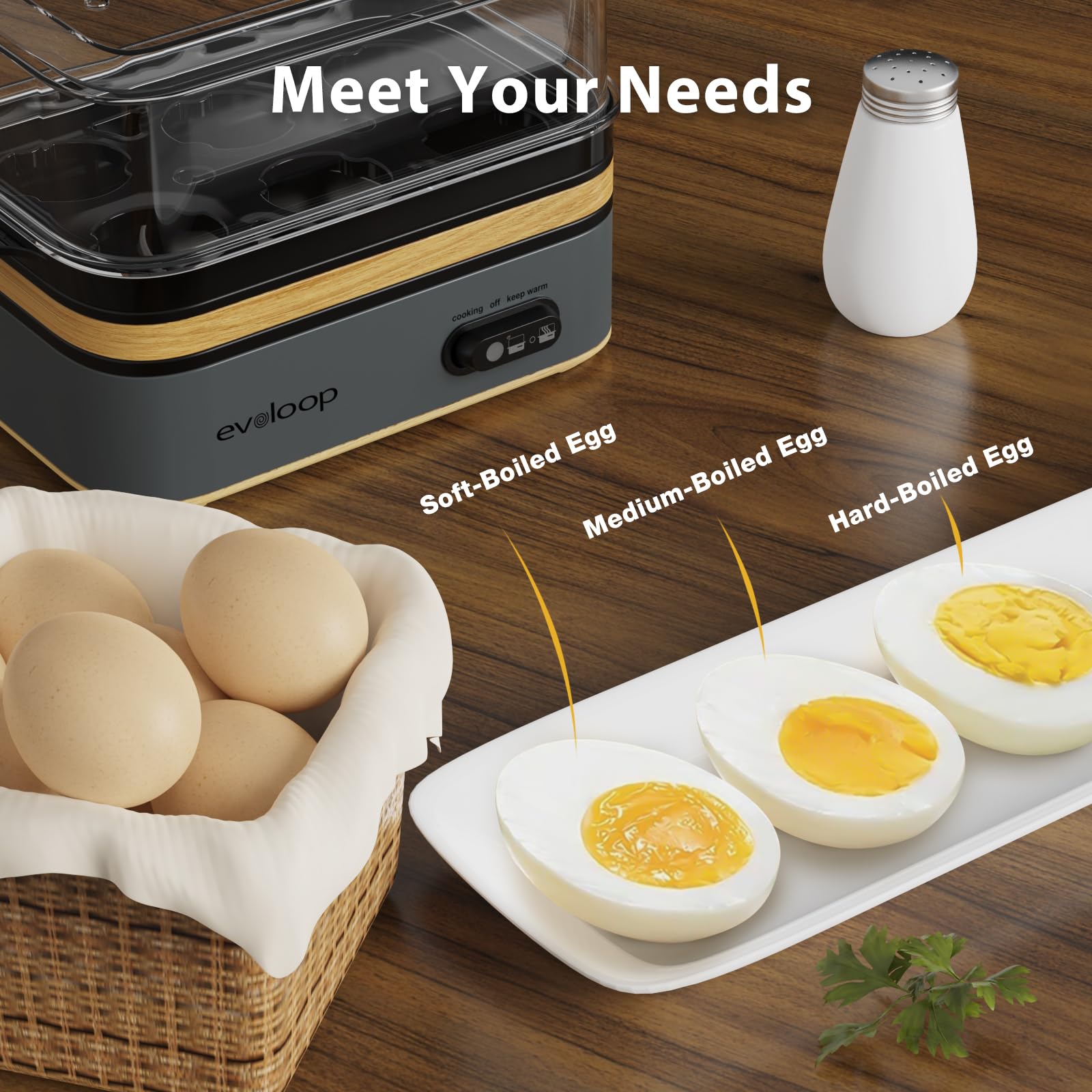 Evoloop detalle de la bandeja para seis huevos asegurando posición estable
