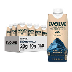 Evolve vanilla front packaging showing label and vegan benefits