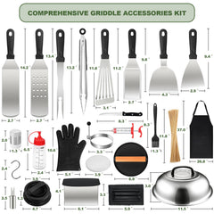 EWFEN long stainless-steel griddle spatula closeup offering sturdy flipping control