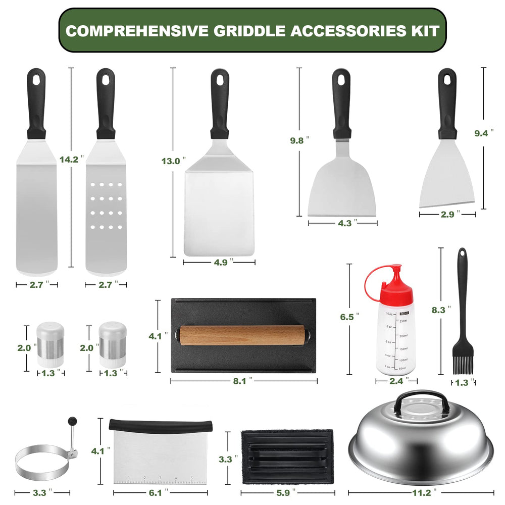 EWFEN close-up of stainless spatulas highlighting sturdy construction and control