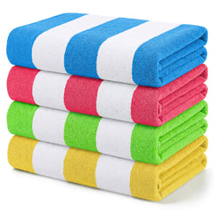 Exclusivo Mezcla front pack of four towels shows value and portability
