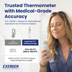 Exergen TAT-2000C side profile highlighting smooth contours for comfortable grip