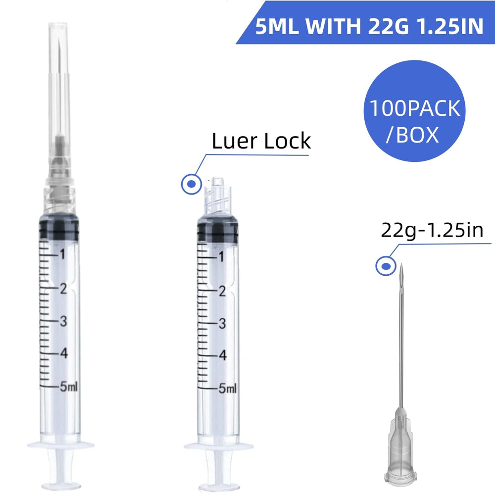 Exlavges barril de jeringa 5 ml con marcas claras para medición precisa