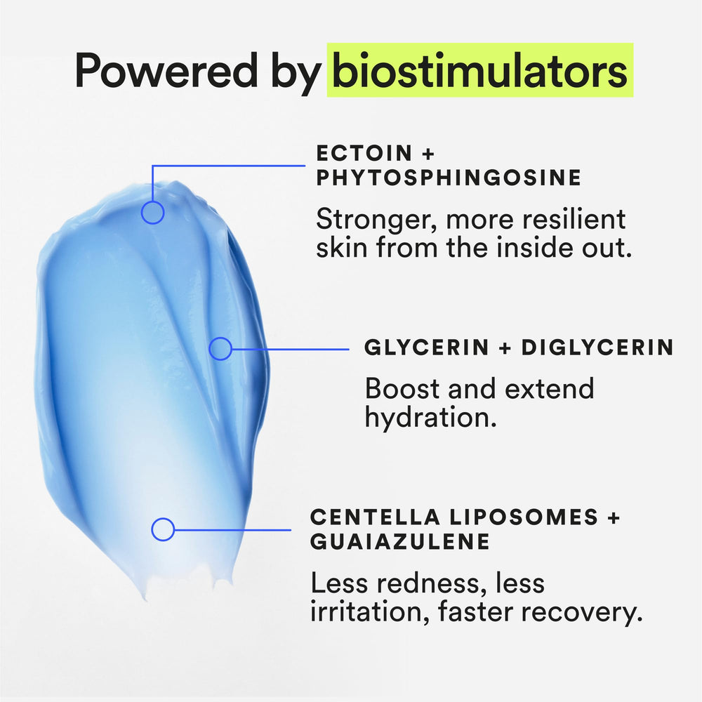 Experiment ingredient visual featuring glycerin ectoin centella to support barrier repair