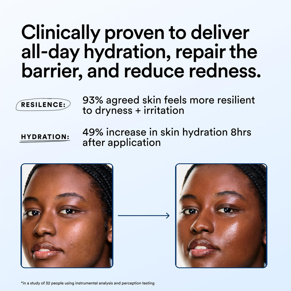Experiment applied under makeup illustrating smooth layering and non-greasy base