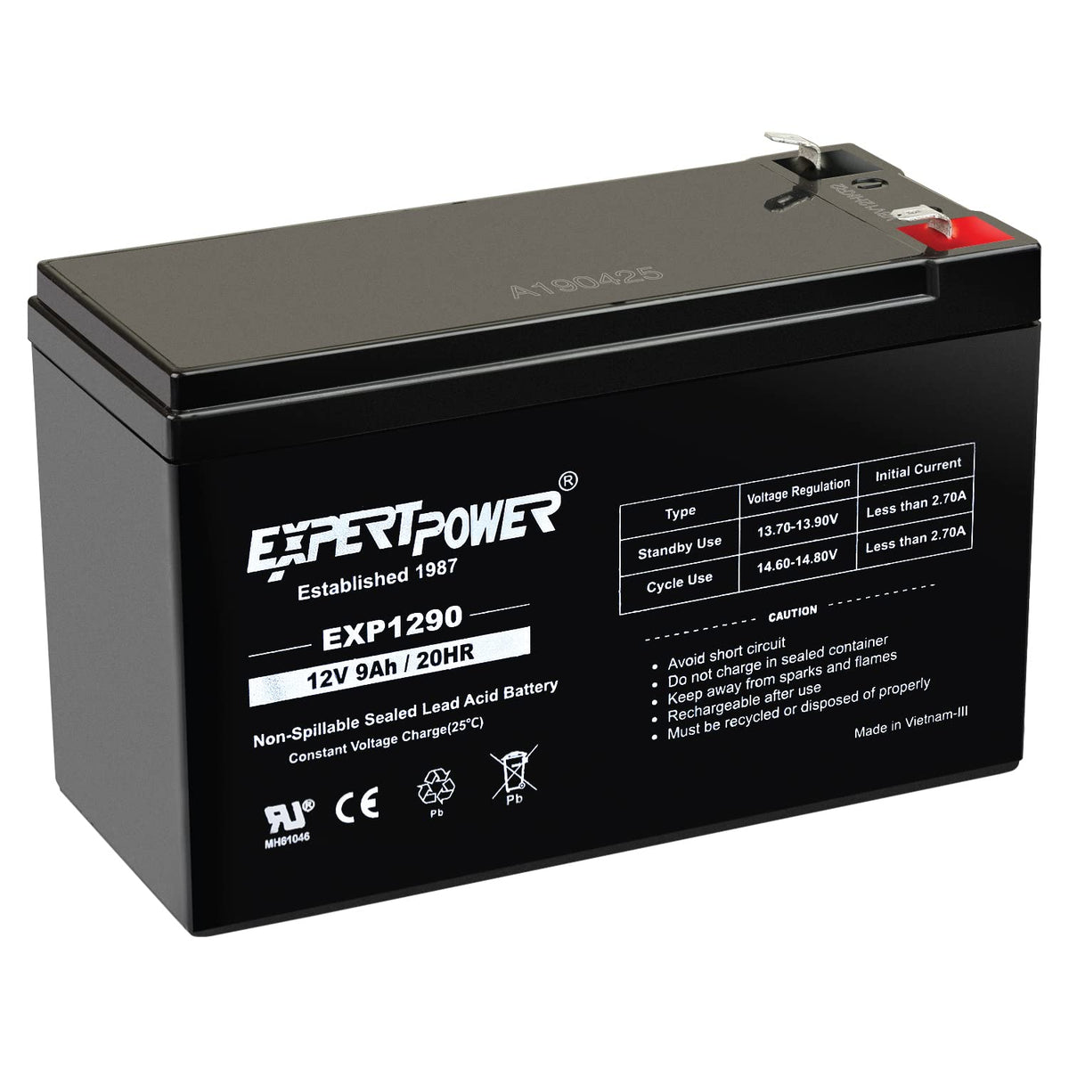 ExpertPower EXP1290 vista frontal del paquete mostrando conectividad segura