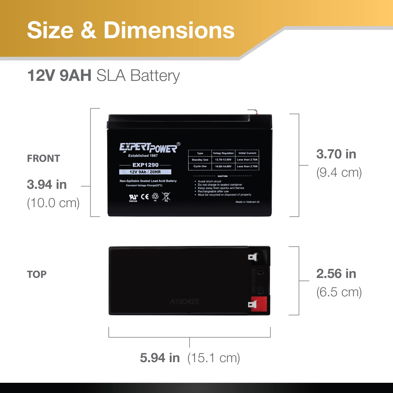 ExpertPower EXP1290 terminales F2 listos para instalación rápida y estable