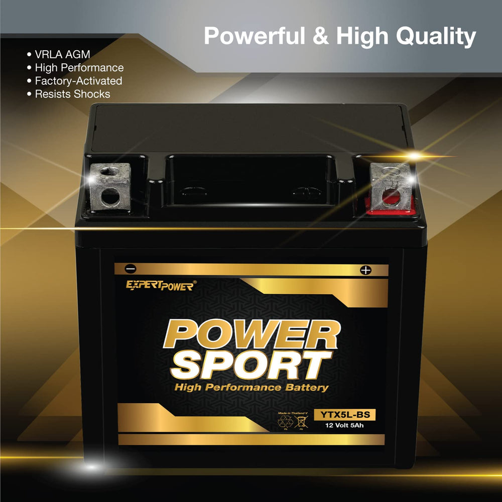 ExpertPower label and specs close-up highlighting capacity and CCA