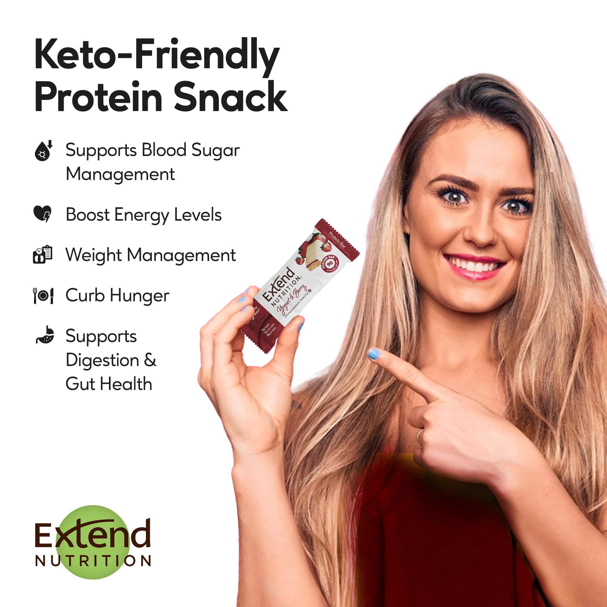 Extend Bar zoom a etiqueta nutricional mostrando macros clave