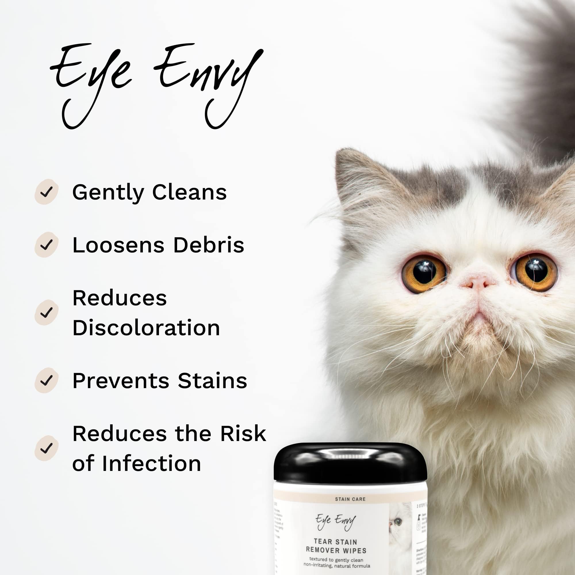 Eye Envy detalle de textura waffle que ayuda a remover suciedad