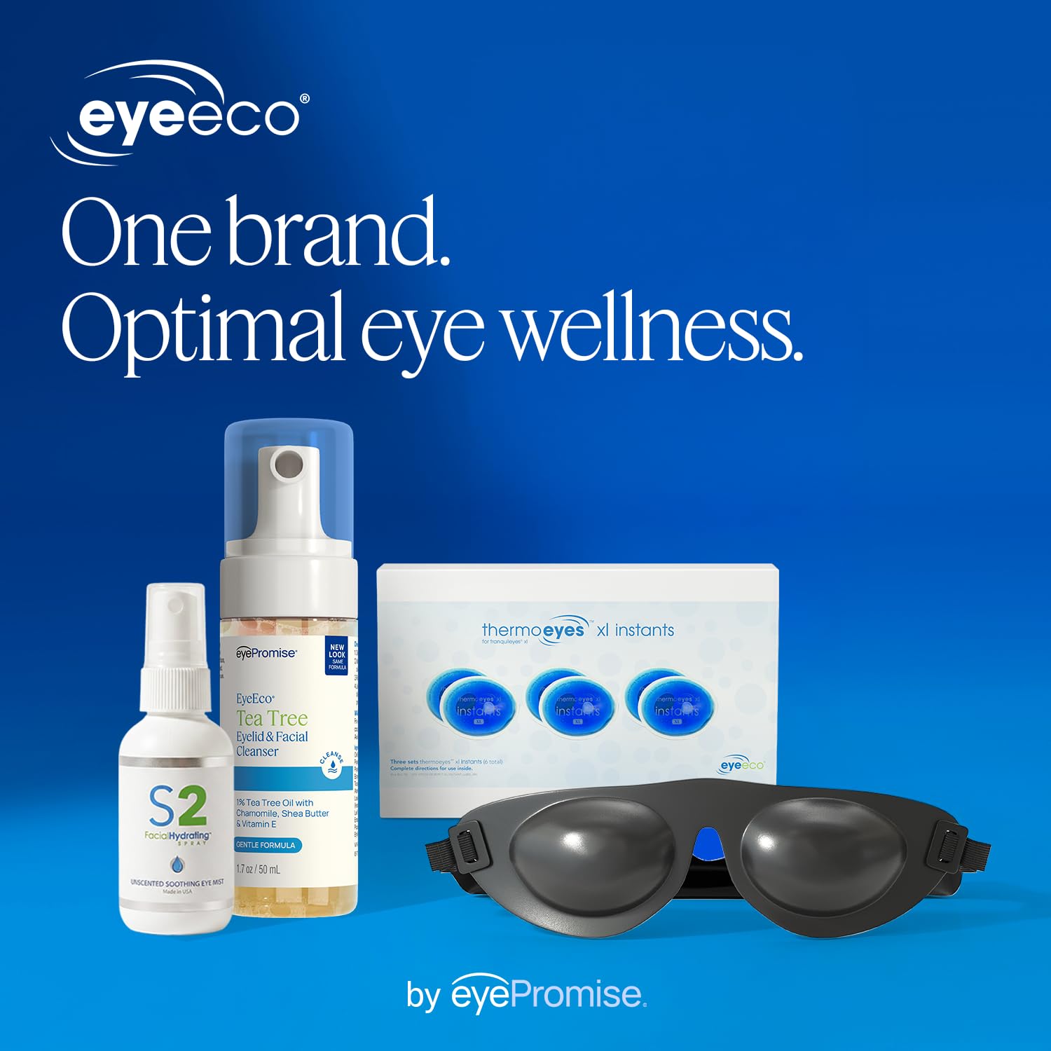 EYEECO 1.6oz bottle beside phone showing travel-size convenience benefit