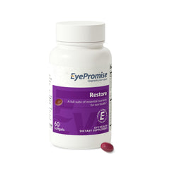 EyePromise Restore frente del empaque mostrando soporte macular