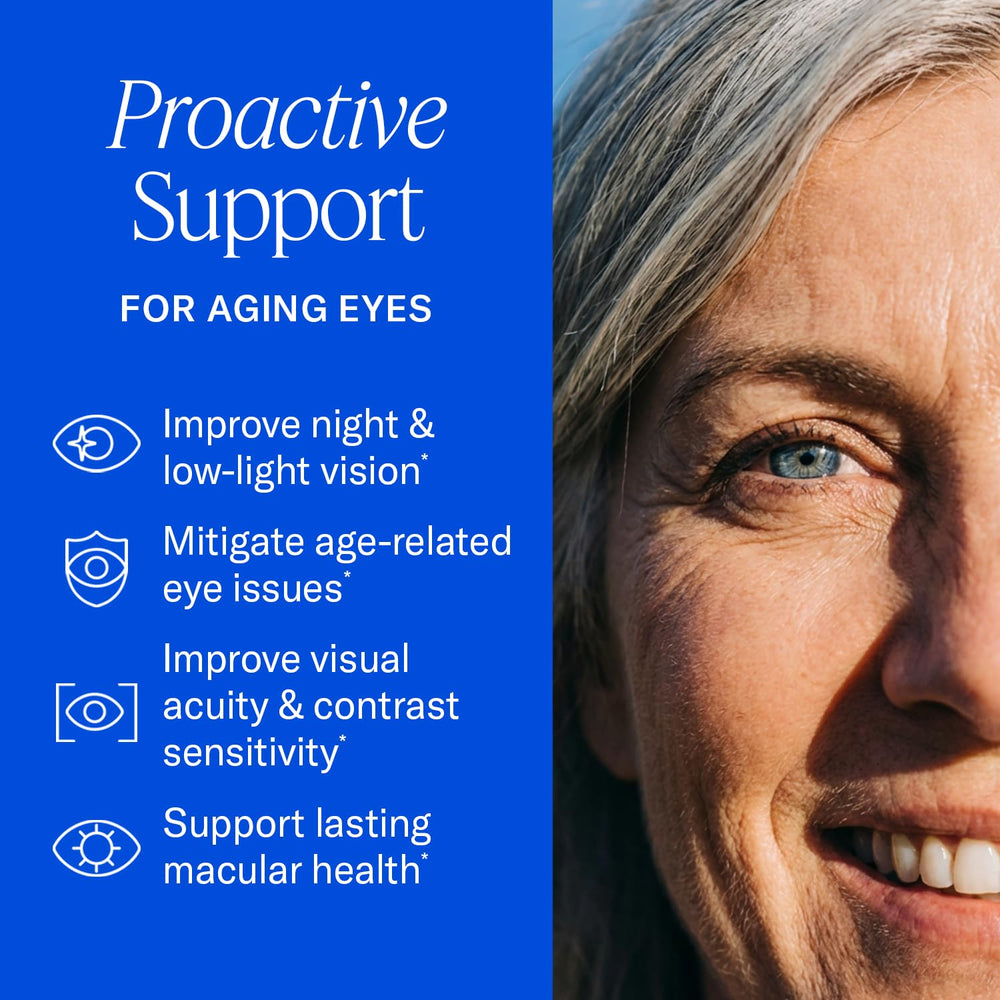 EyePromise Restore softgel primer plano resaltando textura y absorción