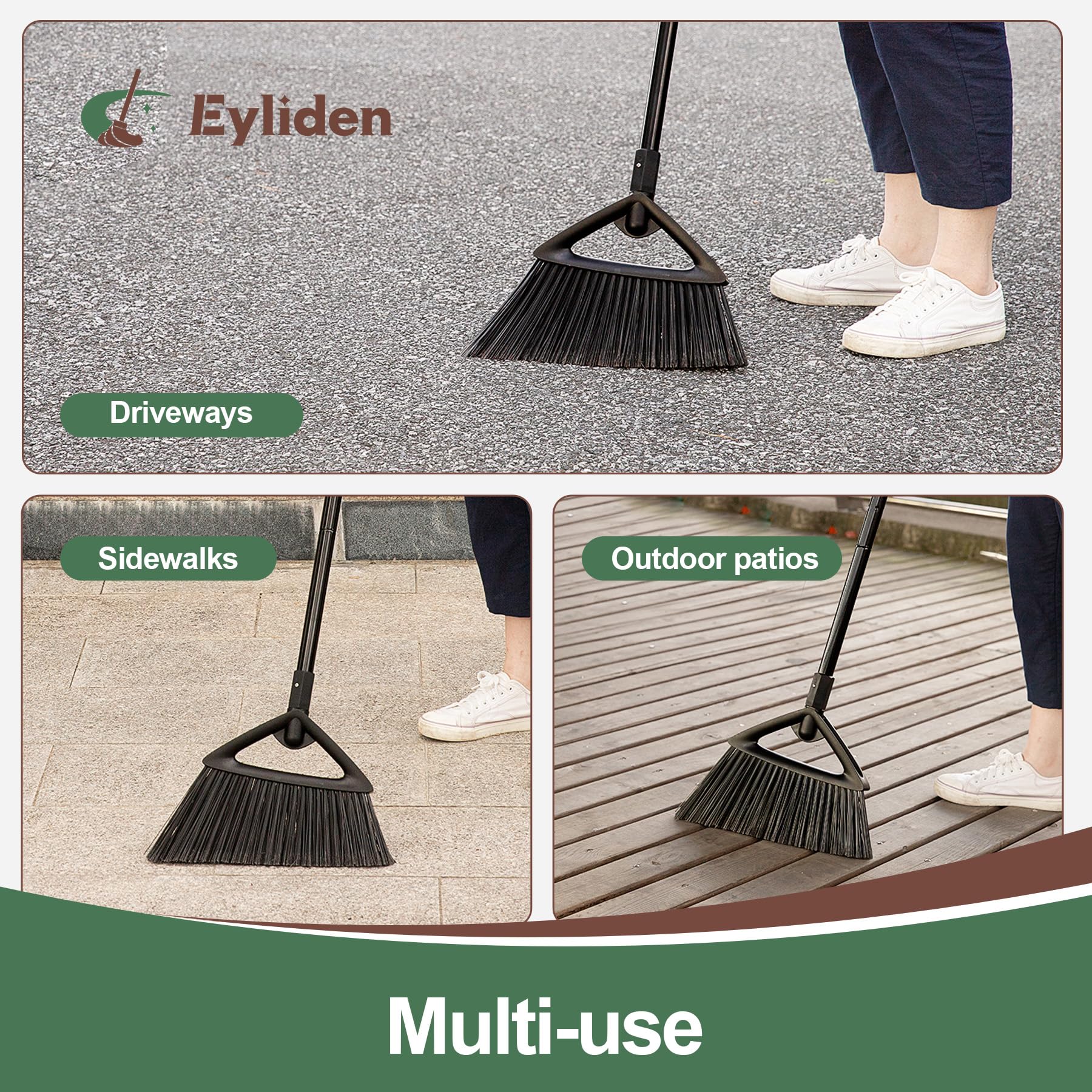 Eyliden mango largo desplegado para alcance cómodo sin agacharse