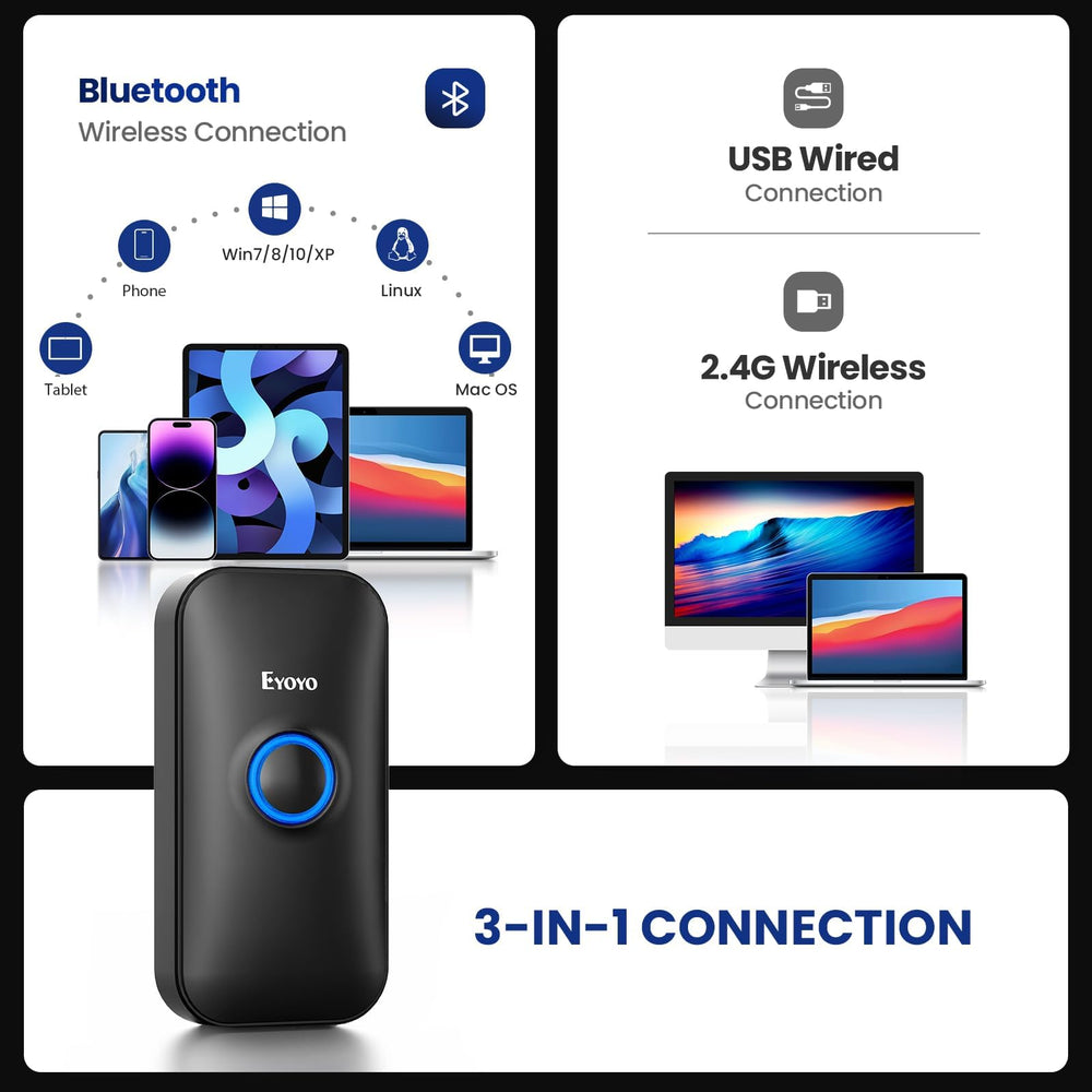 Eyoyo paired with smartphone displaying Bluetooth connection convenience