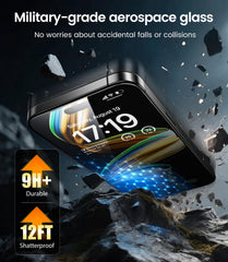 EZ-GLAZ protector aplicado en iPhone 16 Pro con pantalla nítida