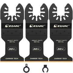 EZARC empaque frontal mostrando pack de 3 hojas resistentes para trabajos duros