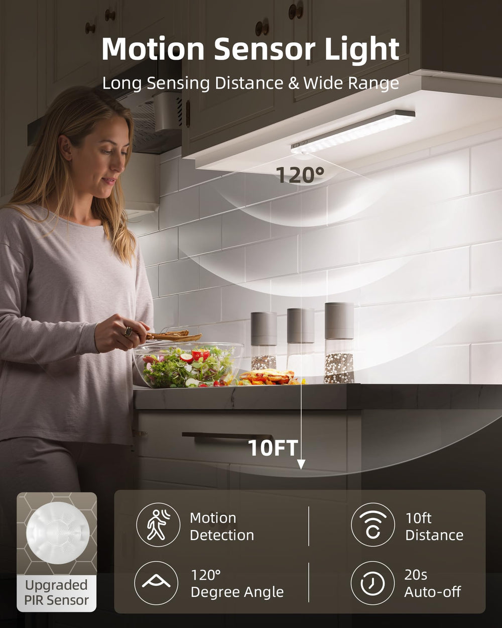 EZVALO detalle del sensor y lente mostrando tecnología y detección eficiente