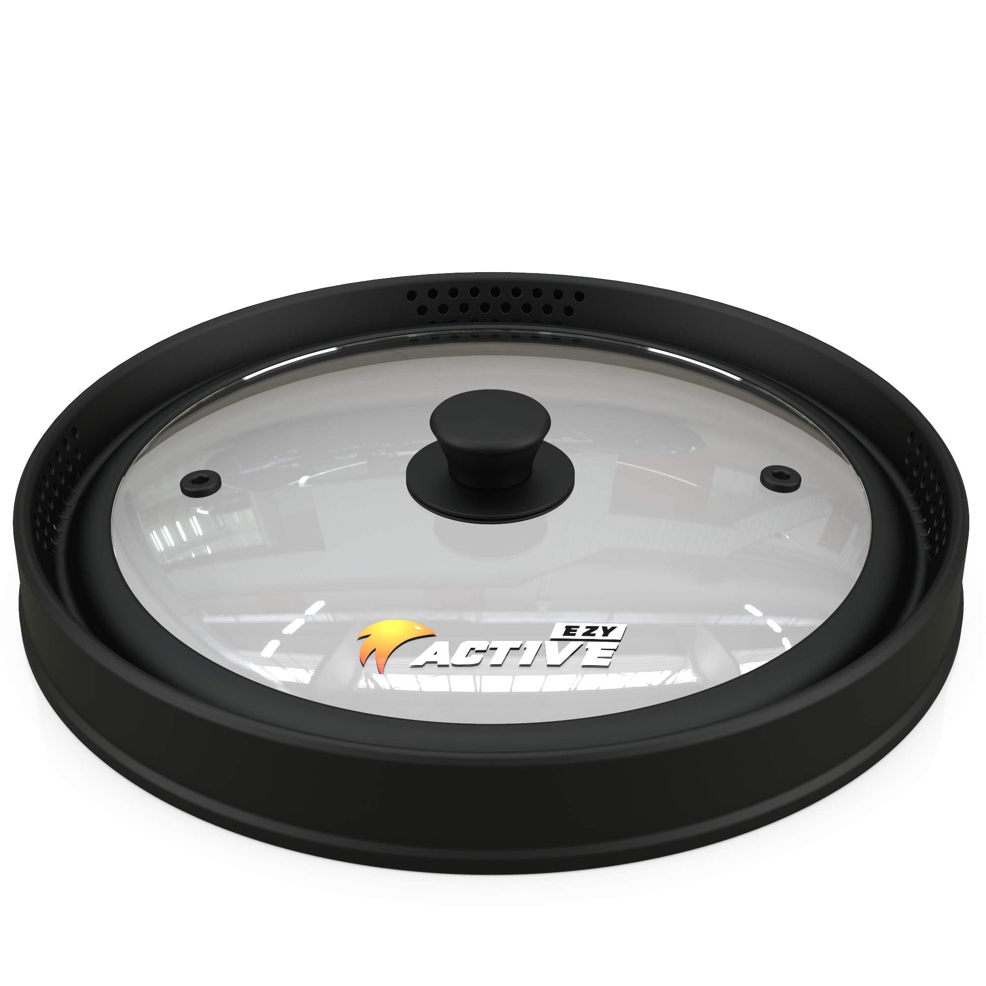EZY ACTIVE tapa puesta sobre un plato durante recalentado, protege y ventila