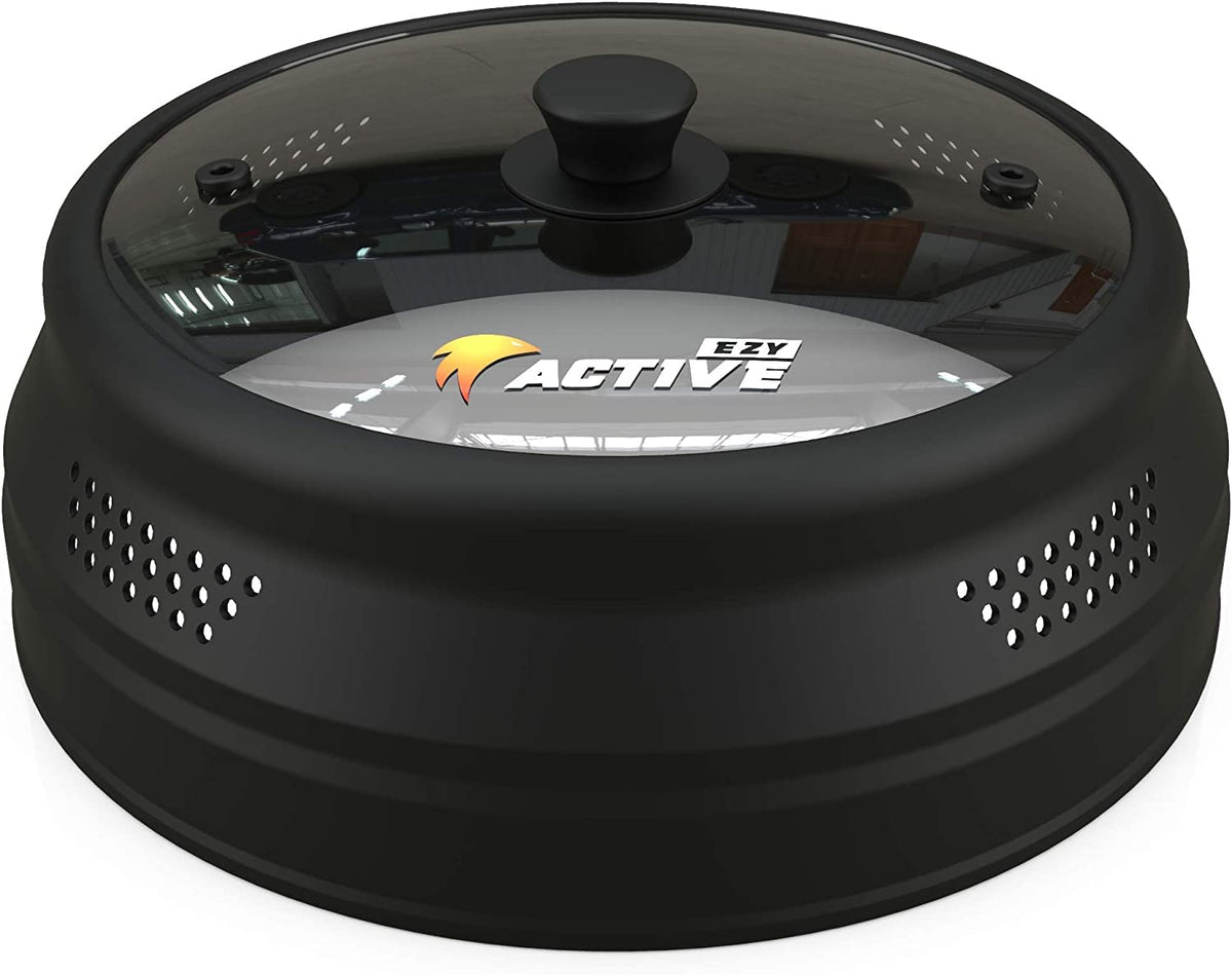 EZY ACTIVE tapa frontal que evita salpicaduras y mantiene limpio el microondas
