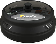 EZY ACTIVE tapa frontal que evita salpicaduras y mantiene limpio el microondas