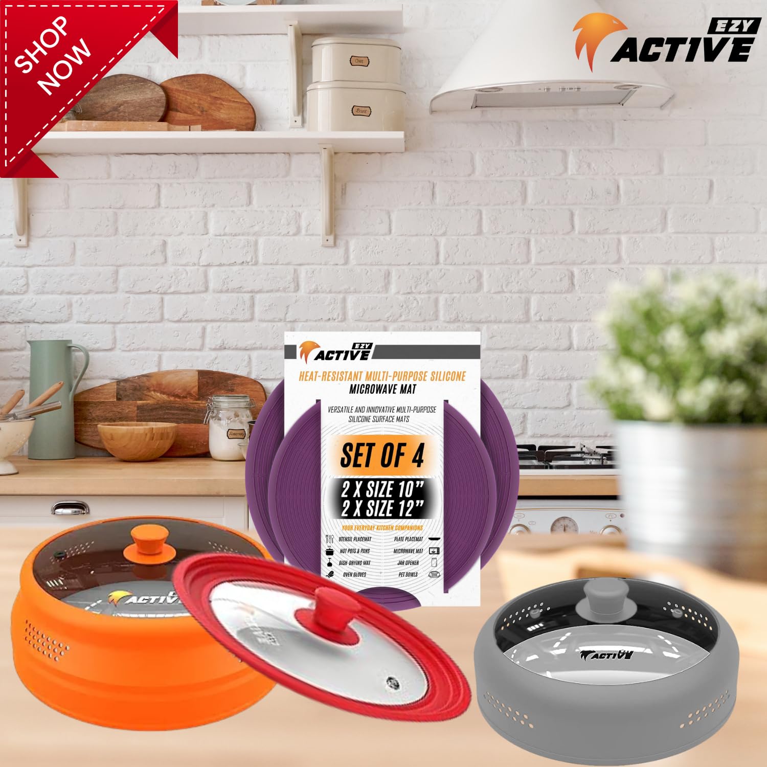EZY ACTIVE tapa plegada ocupando poco espacio, ideal para cocinas pequeñas